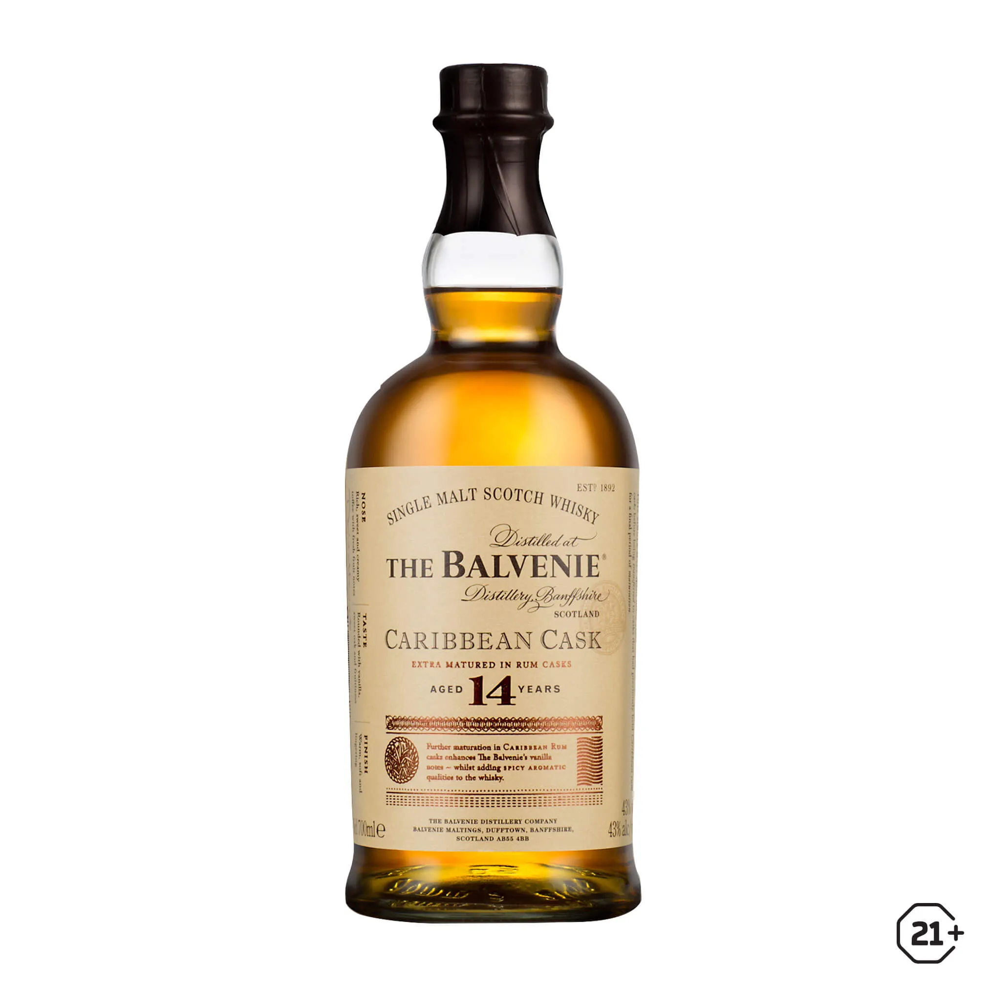 Balvenie 14yrs - Caribbean Cask - Single Malt Whisky - 700ml