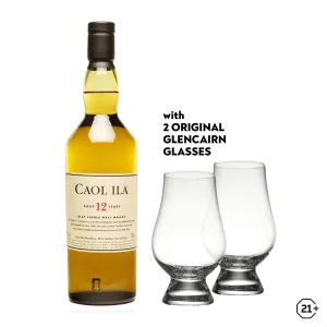 Caolila 12yrs 700ml   Glencairn Glass 2pcs