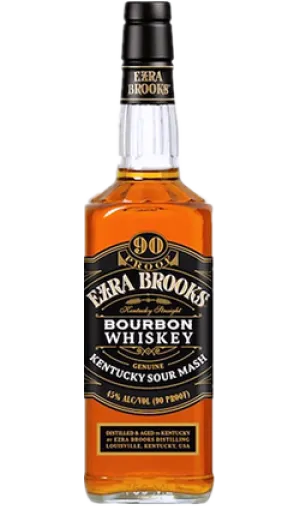 Ezra Brooks Bourbon Whiskey 90 Proof Sour Mash 750ml 45%