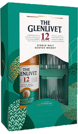 Glenlivet 12YO Double Oak 700ml with 2 glasses