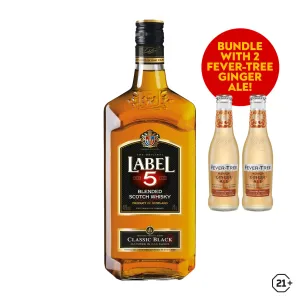 Label 5 Classic Black 700ml   Fever Tree Ginger Ale 200ml 2btls