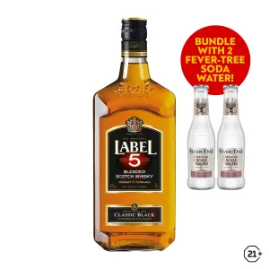 Label 5 Classic Black 700ml   Fever Tree Soda Water 200ml 2btls