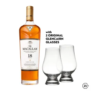 Macallan 18yrs Sherry Oak 700ml   Glencairn Glass 2pcs