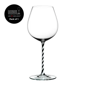 Riedel - Fatto A Mano - Old World - Pinot Noir - Black and White Twisted