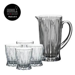 Riedel - Tumbler Collection - Cold Drinks Set - 4 Fire Tumbler   1 Pitcher
