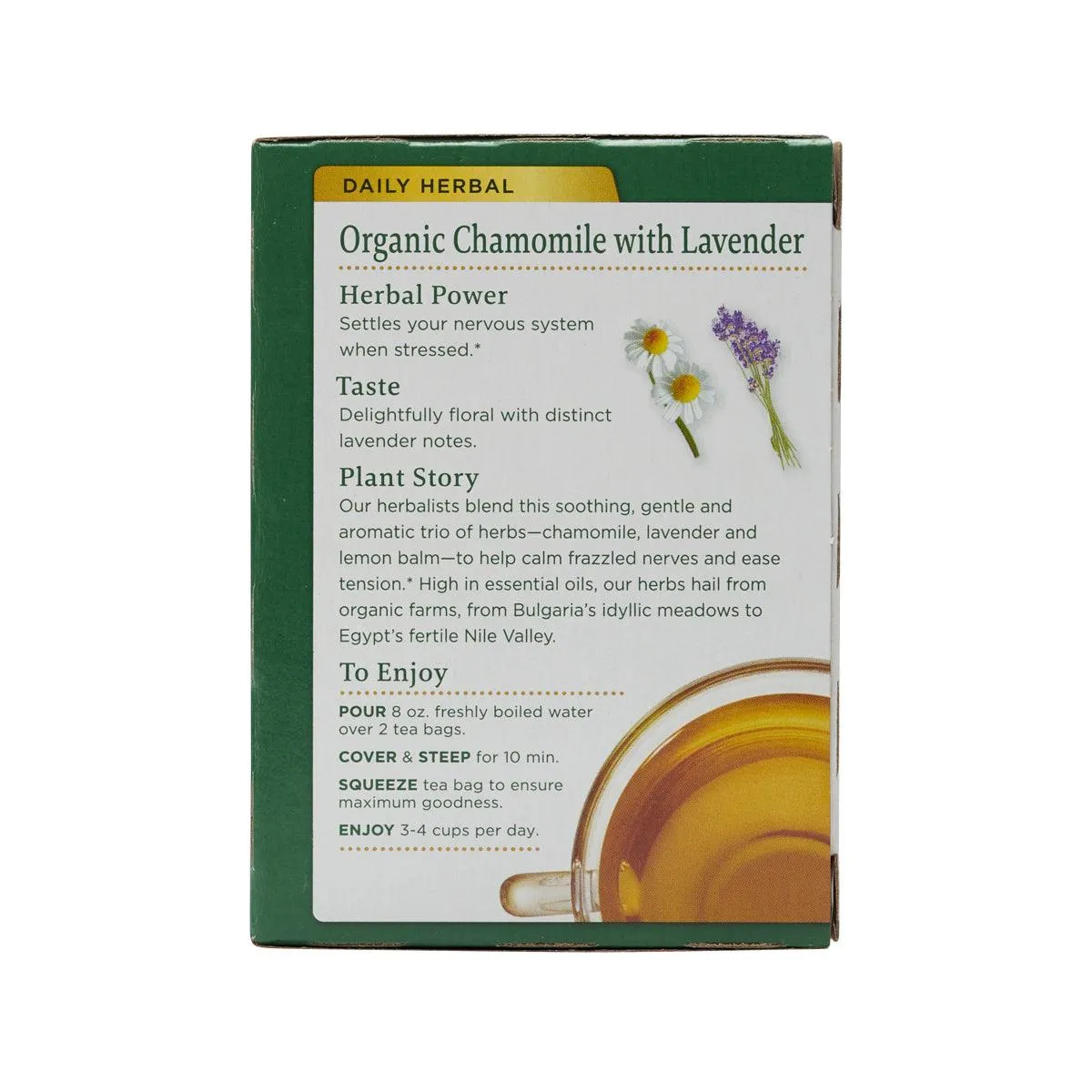 TRADITIONAL MEDICINALS Organic Chamomile & Lavender Tea Bags  (24g)