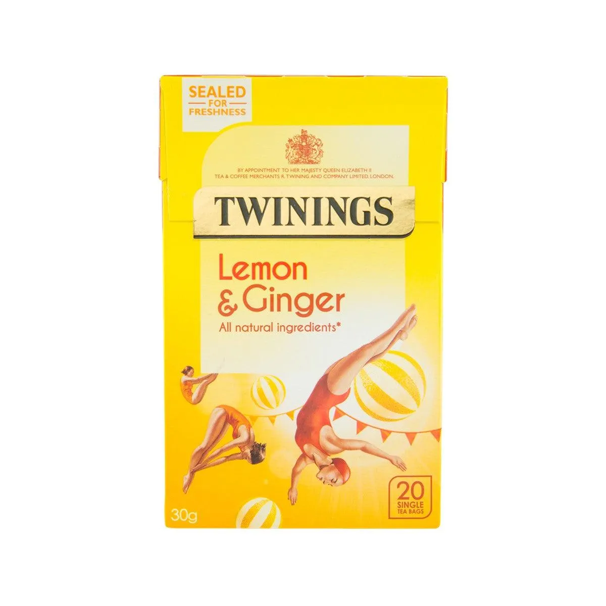 TWININGS Lemon & Ginger Tea Bags  (30g)
