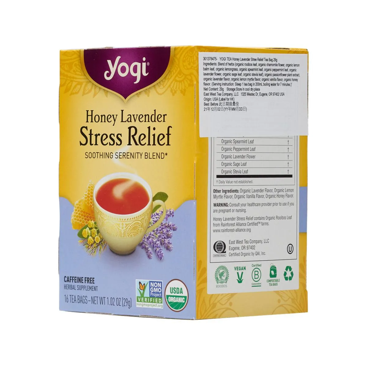 YOGI TEA Honey Lavender Stress Relief Tea Bag  (29g)