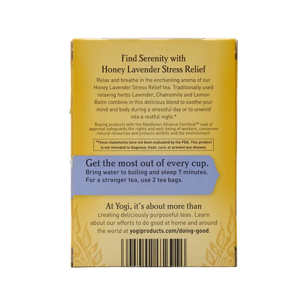 YOGI TEA Honey Lavender Stress Relief Tea Bag  (29g)